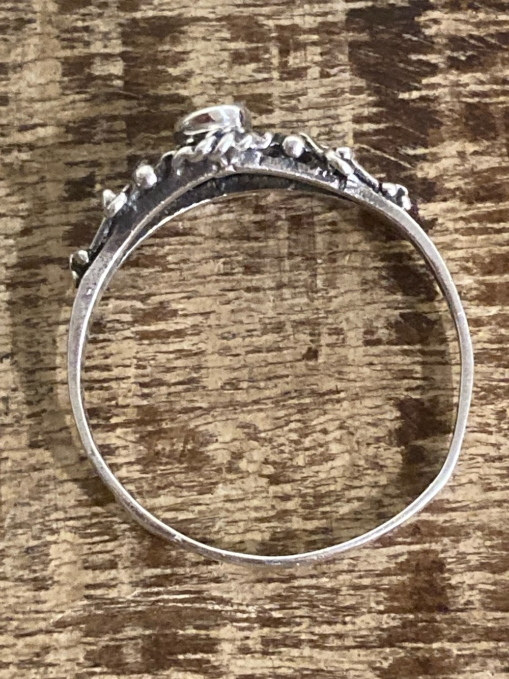 Sterling Silver Ring - 925 TM - Rope Bezel - Clear Stone - Size 9.25 - Picture 13 of 15